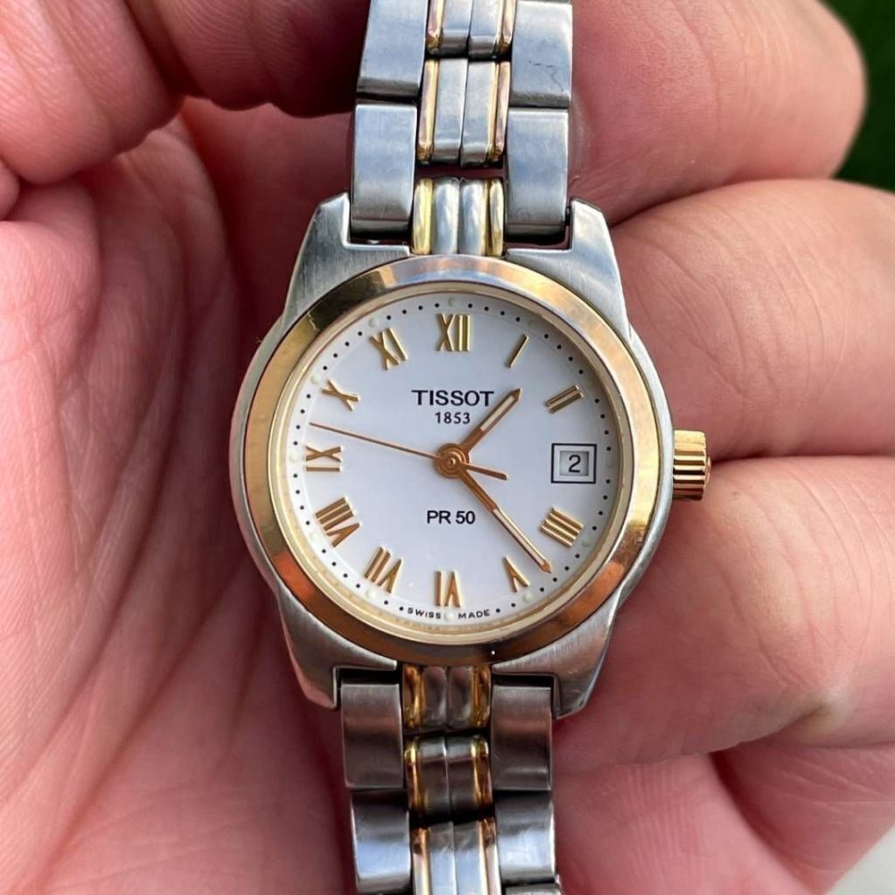 Vintage Tissot PR50 Women's Two Tone Swiss Gold Plated Stainless Steel Quartz Wa